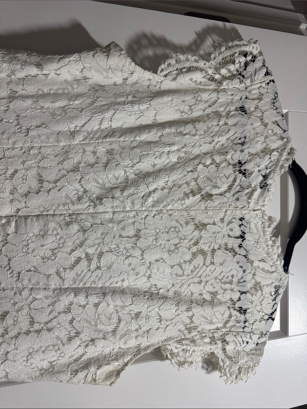 Ivory Lace Cap-Sleeve Midi Dress - Ann Taylor - Picture 5 of 9